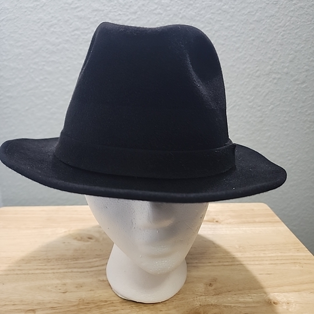 OVERLAND OUTFITTERS Western Hat Women's black 100% Velour Size 8.